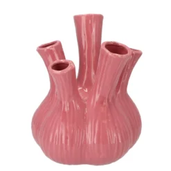 Aglio Vaas Glanzend Roze 22x28cm