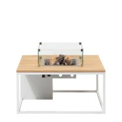 COSILOFT 100x100x47 White/ Teak Top -Aanbiedingen Tuin Wonder Winkel cosi fires cosiloft 100 white frame teak top 1000x1000 620e424497b11 l