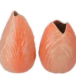 Menton Tulp Vaas Oranje 17x17x22cm