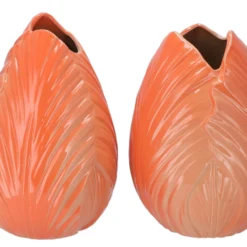 Menton Tulp Vaas Oranje 24x24x33cm