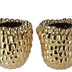 Raspberry Vaas Goud 37x37cm