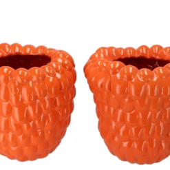 Raspberry Vaas Oranje 37x37cm